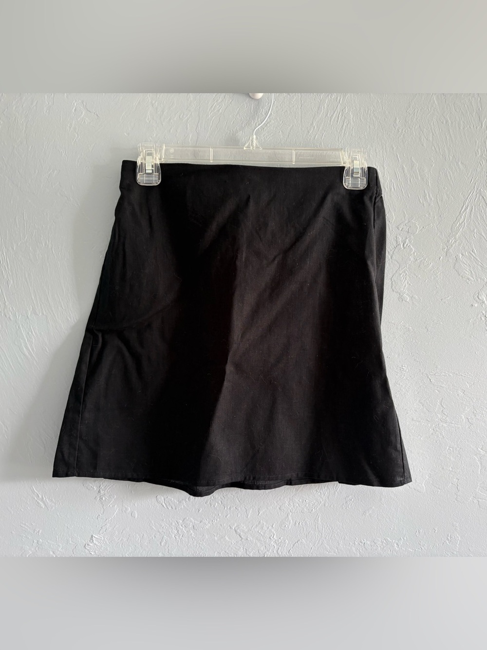 GAP Black Linen Blend Pull On Mini Skirt S